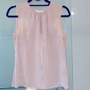 Tory Burch Fern Top polka dots sz 2 xs office tank business casual